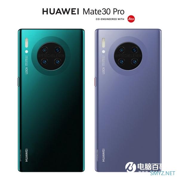 华为Mate 30 Pro概念渲染：圆环形四摄、正面视觉无边框