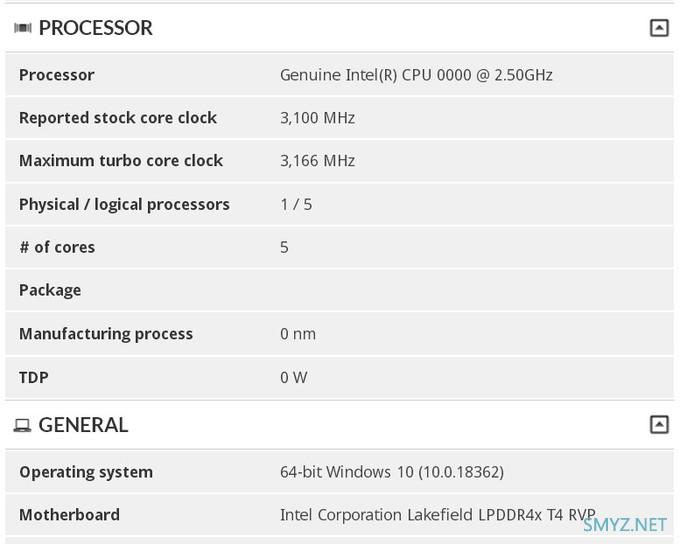 奇怪的五核设计：intel ​Lakefield 处理器现身 3DMark 数据库