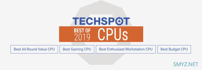 AMD大胜利：TechSpot 发布 2019年度最佳处理器榜单，四领域AMD力压intel占据三席