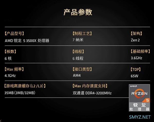 直面 i5-9400F：AMD 锐龙 5 3500X 正式上架售价1099元