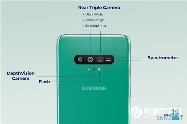 三星Galaxy S11高清渲染图曝光：1亿像素+5倍光变、引入光谱仪