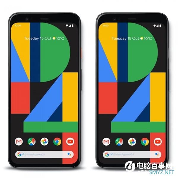 谷歌Pixel 4系列高清图曝光：刘海很宽、后置浴霸摄像头