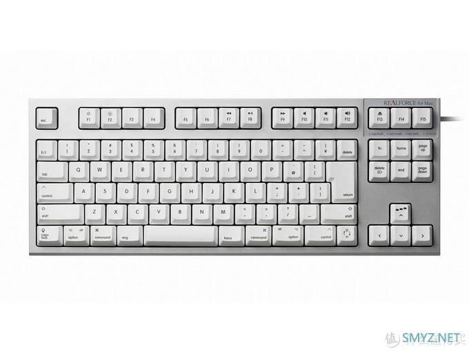 APC按键触发行程可变技术：Topre 发布 RealForce for Mac TKL 87键位 静电容键盘