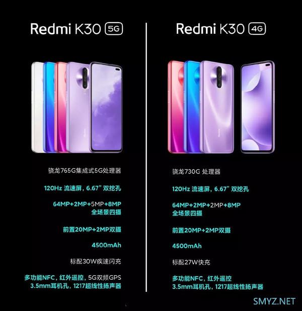 Redmi K304G版和5G版配置有什么不同？区别对比