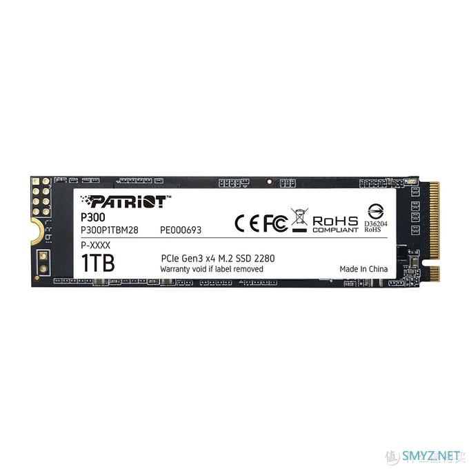 性价比PCIe 3.0 x4之选：Patriot博帝 发布 P300 M.2 SSD 固态硬盘34.99美元（约240元）起