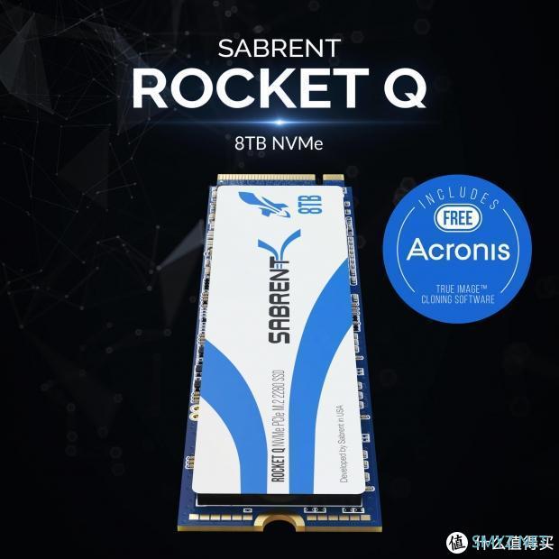 世界首款8TB固态硬盘：Sabrent发布 Rocket Q 8TB M.2 SSD 性能抢眼849.99美元（约6030元）