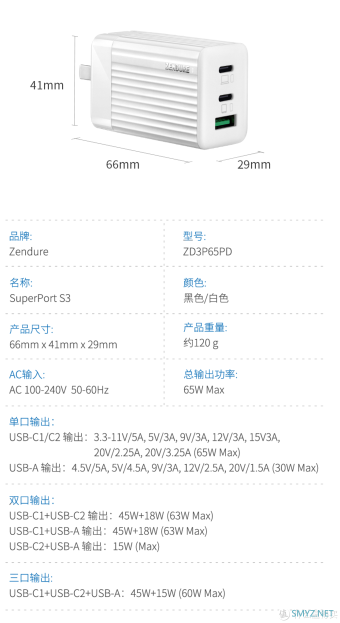 以一制三，够轻够快—Zendure征拓 SuperPort S3 氮化镓65W充头使用体验