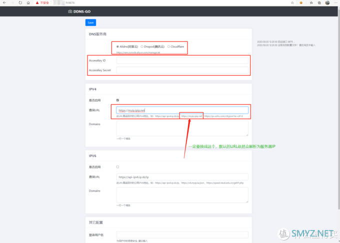 群晖Docker容器，有Web界面的IPv4 v6 DDNS！