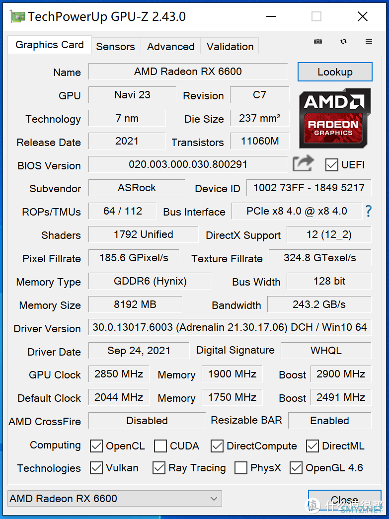 硬核深文-ASRock Radeon RX 6600 Challenger D 8GB评测