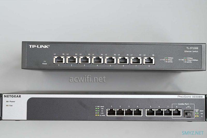 两款万兆交换机TP-LINK ST1008和网件XS508M背板带宽测试，还有半拆机