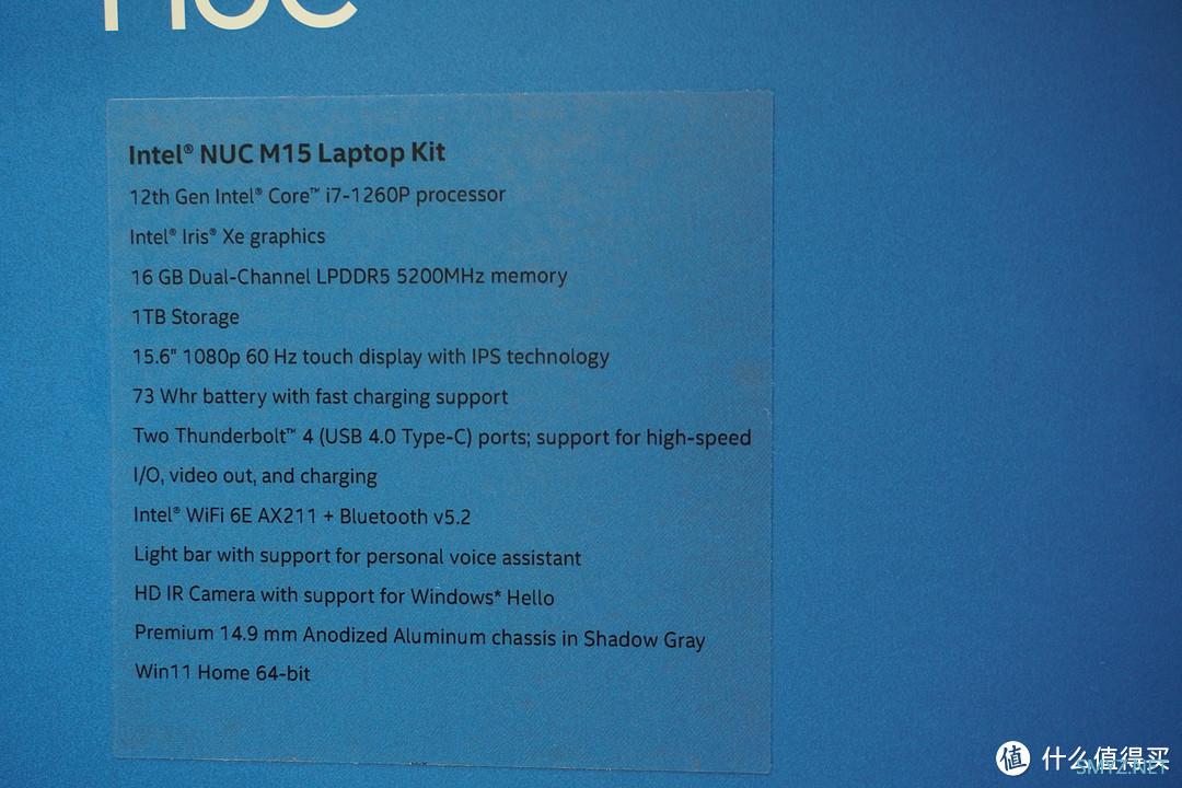 英特尔12代 NUC M15笔记本电脑套件 - LAPRC710  i7-1260P开箱使用体验