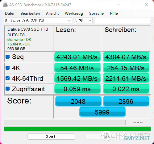 饼のPC硬件 篇六十三：5000MB/s 速度+5年质保，大华C970 1TB PCIe4.0固态硬盘性能实测