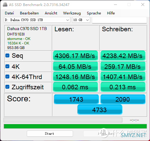 饼のPC硬件 篇六十三：5000MB/s 速度+5年质保，大华C970 1TB PCIe4.0固态硬盘性能实测