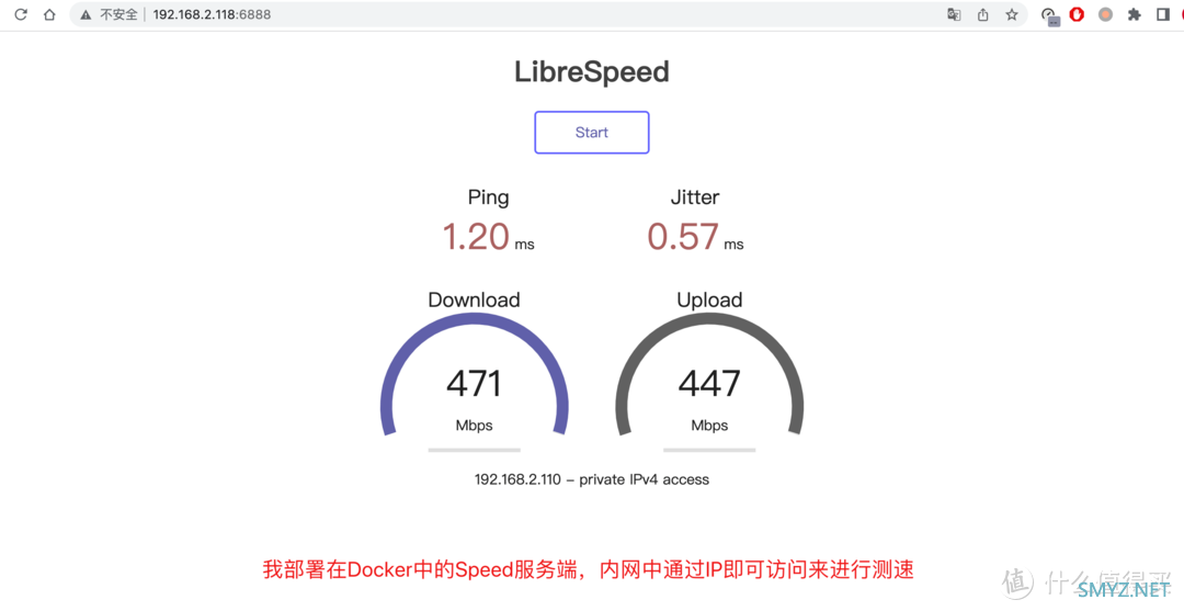 NAS部署Speedtest测速服务器，内网测速必备！测试路由器性能、无线信号衰减！