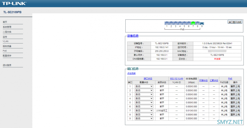 TP-LINK TL-SE2109PB 2.5G PoE网管交换机拆机，有惊又有险