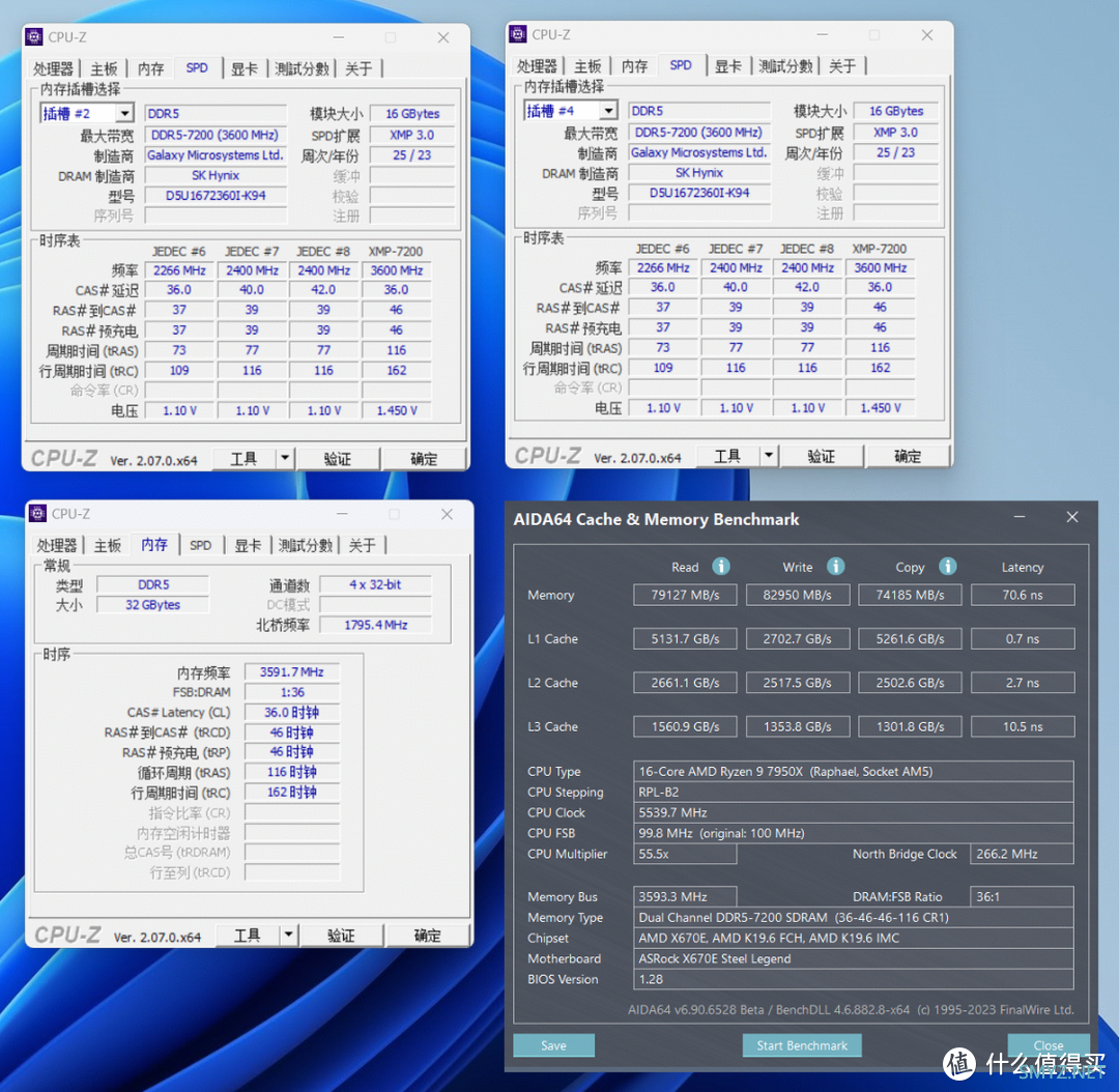 高配AMD平台主机配置怎么选？7950X+华擎X670E钢铁传奇+4080金属大师显卡+DDR5内存装机