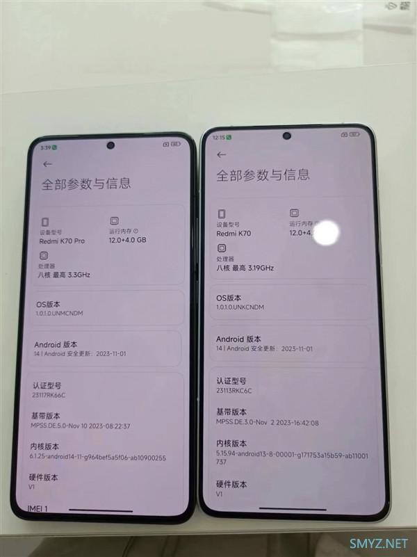 网传丨Redmi K70/K70 Pro 真机照：直屏+金属中框，质感出色