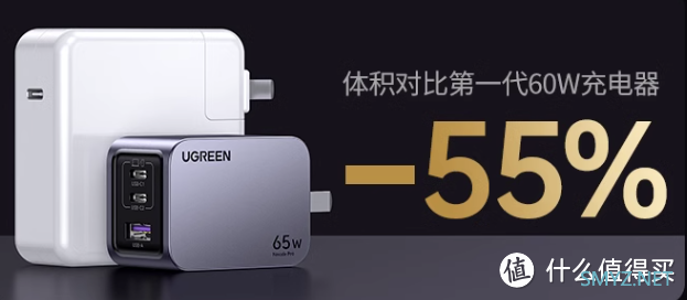 绿联上架 65W 闪充湃 Pro 充电头，采用 2C+1A 接口设计，适配多种快充协议139元