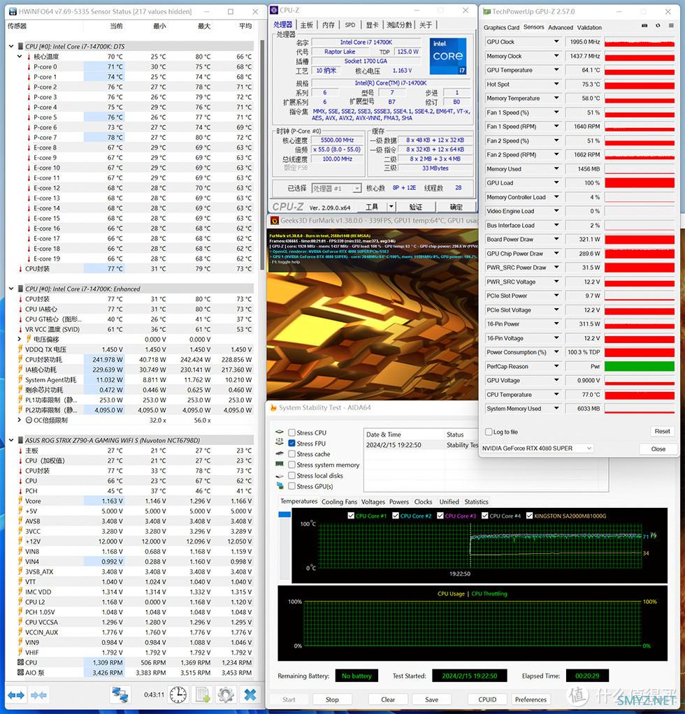 14700K/ROG 吹雪 Z790S/星曜 4080S，九州风神 CH780 海景房装机展示