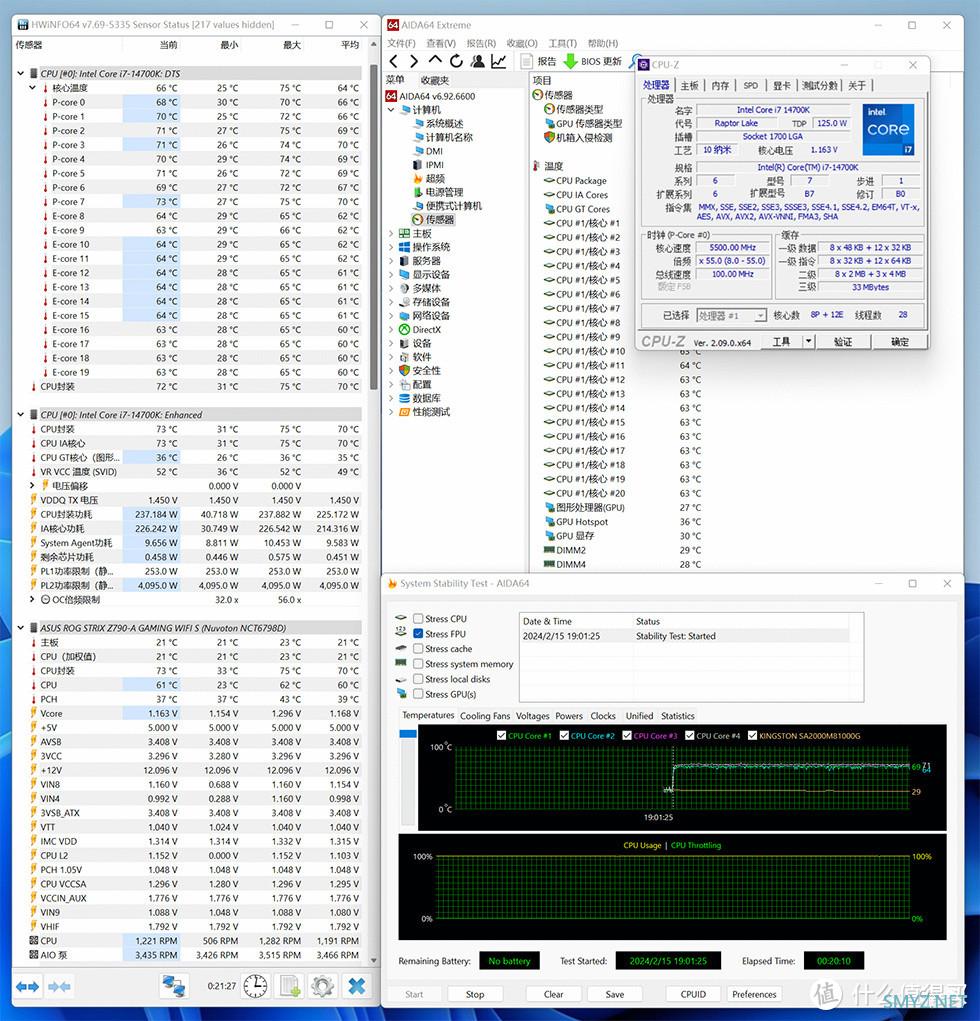 14700K/ROG 吹雪 Z790S/星曜 4080S，九州风神 CH780 海景房装机展示