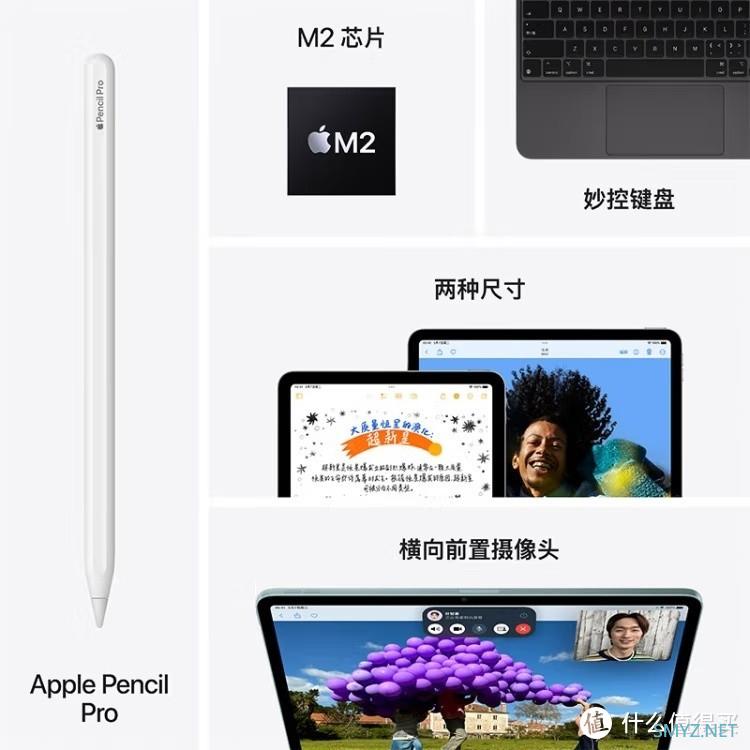 Apple/苹果 iPad Air 11英寸 M2芯片 2024年新款平板电脑(Air6/128G WLAN版/MUWE3CH/A)星光色