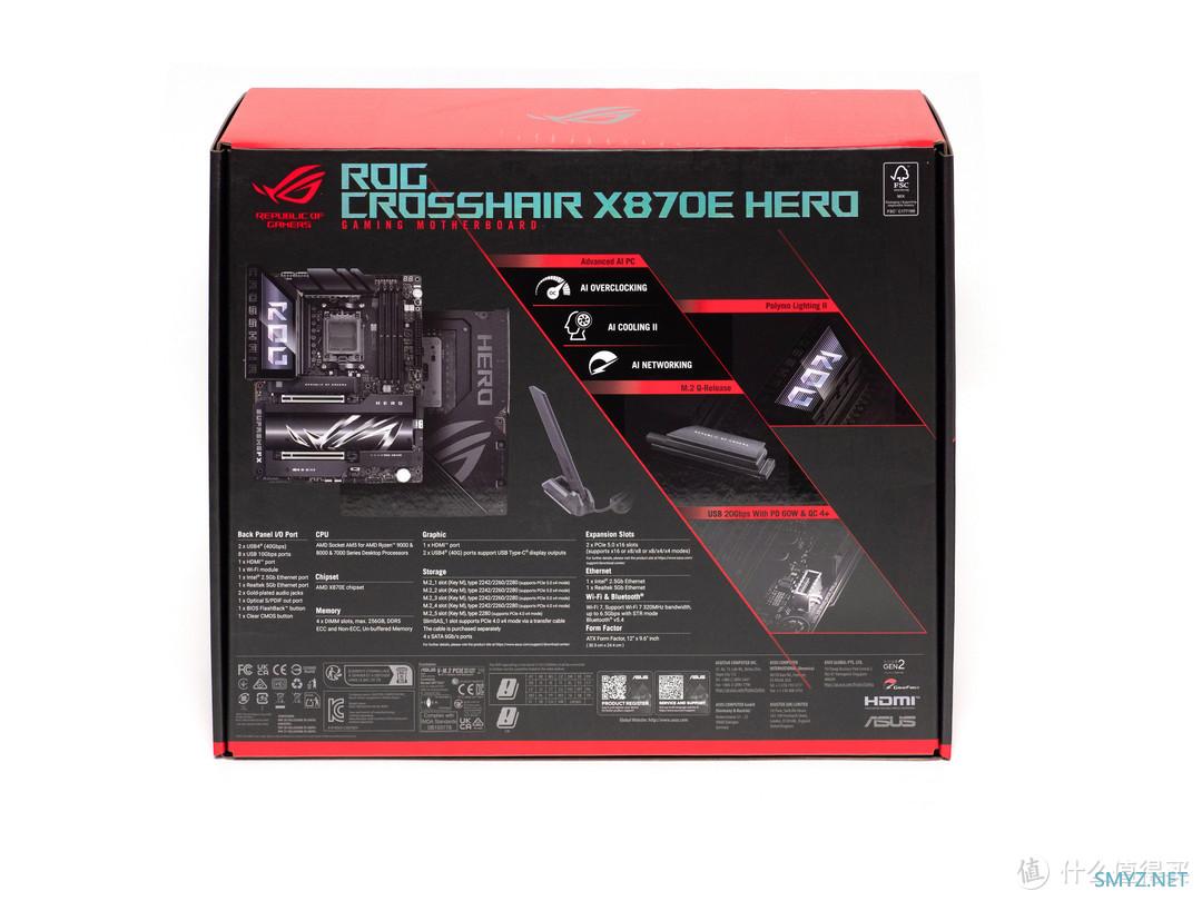 高端秀：最高端的ZEN5 X870E主板之一，华硕ROG CROSSHAIR X870E Hero首发评测！