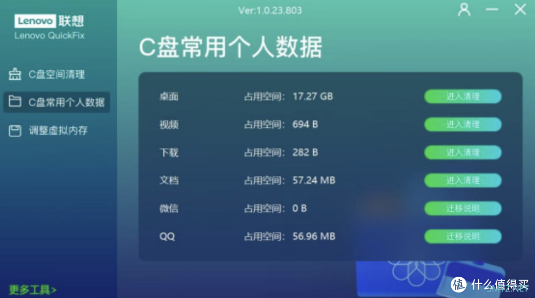 太给力了，免费简单易用！联想出品的C盘清理神器！轻松清理出10多G不是问题！