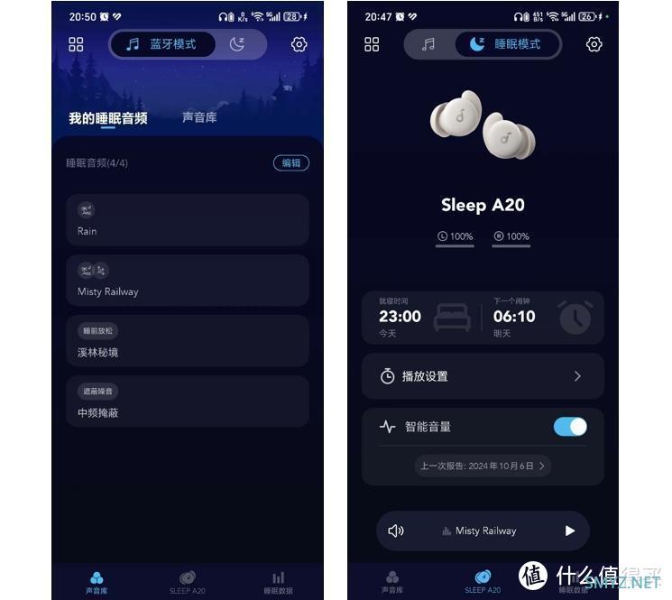 声阔睡眠耳机A20：专业睡眠耳机，80H超长续航，可自定义白噪音