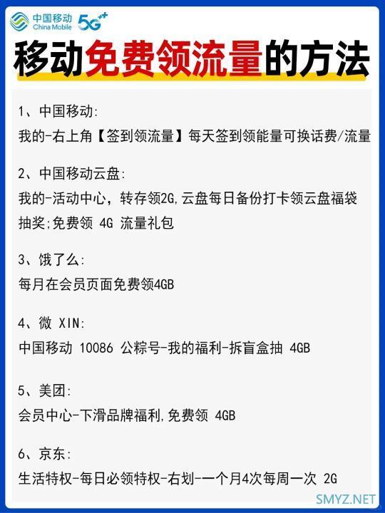 免费流量大作战：中国移动用户必看领取攻略